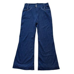 Source Unknown Vintage 70s Dark Blue Flare Pants Size S Disco Retro Bell Bottoms